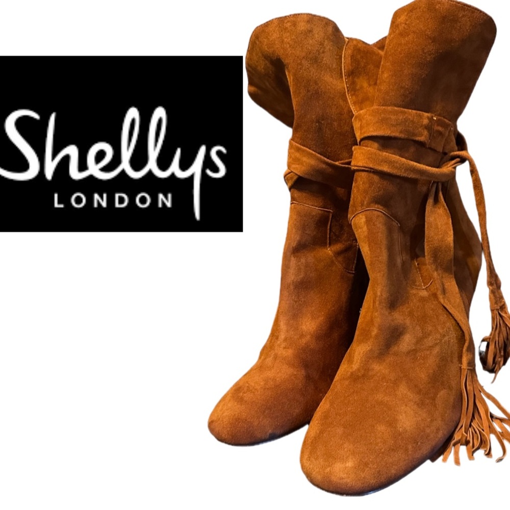 Shelly’s London brown suede boots size 41 US 10